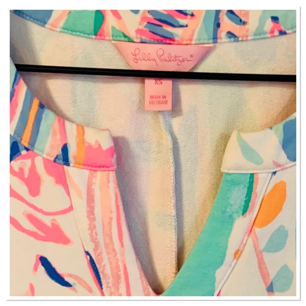 Lilly Pulitzer Estrada Out to Sea Flat French Terry Shift Dress Pink Size XS - Picture 10 of 13